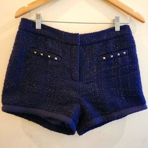 Leo Meets Virgo Size Medium Metallic Tweed Shorts